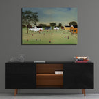 Town Ball On The Village Green by C Munro - 36x24 acrylic wall art in a room