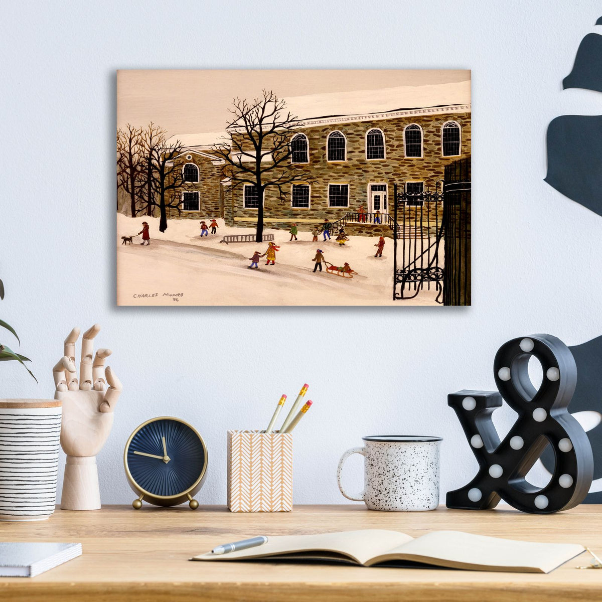 Waiting For A Ride Home by C Munro - 16x12 acrylic wall art in a room