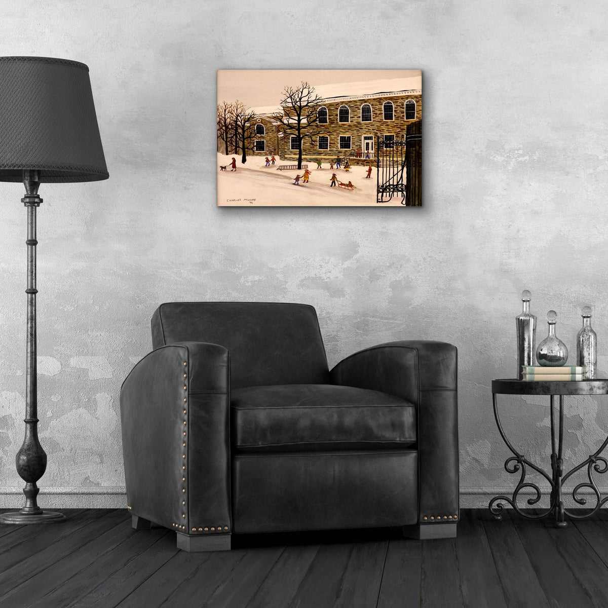 Waiting For A Ride Home by C Munro - 24x16 acrylic wall art in a room