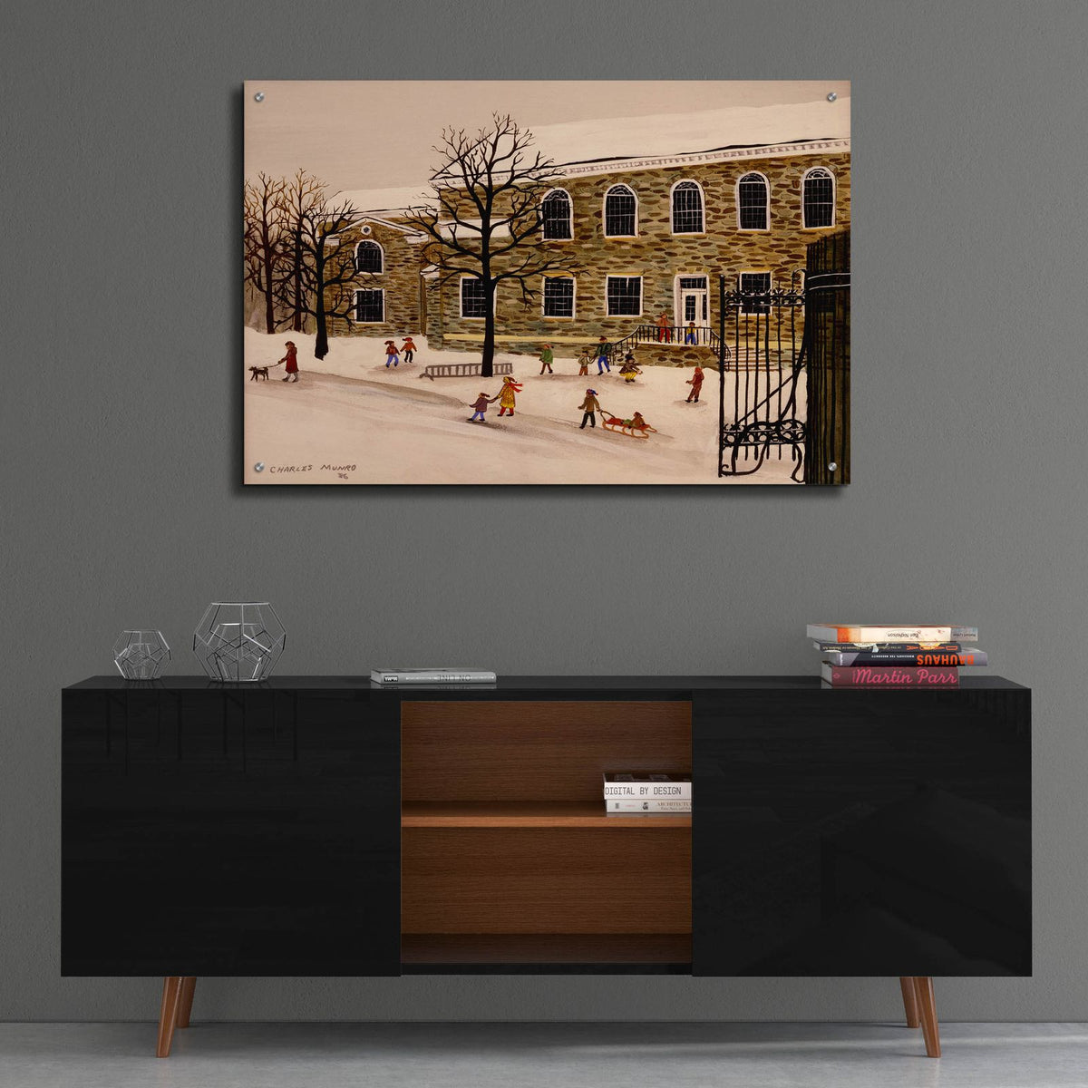 Waiting For A Ride Home by C Munro - 36x24 acrylic wall art in a room