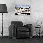 Winter At The Crossroads by C Munro - 24x16 acrylic wall art in a room