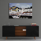 Winter At The Crossroads by C Munro - 36x24 acrylic wall art in a room