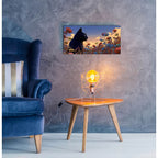 Black Cat Meadow by Ann Klee - 24x12 acrylic wall art in a room