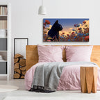 Black Cat Meadow by Ann Klee - 48x24 acrylic wall art in a room