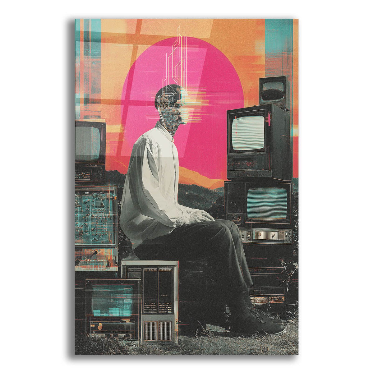 Vr Brain by Ann Klee acrylic glass wall art