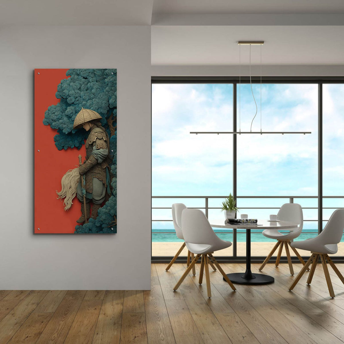 Samurai by Ann Klee - 24x48 acrylic wall art in a room