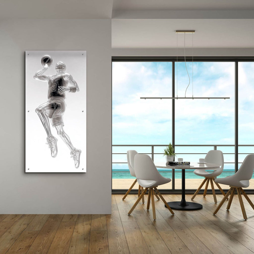 Basketball Glass Legend 23 by Ann Klee - 24x48 acrylic wall art in a room