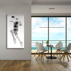 Basketball Glass Legend 23 by Ann Klee - 24x48 acrylic wall art in a room