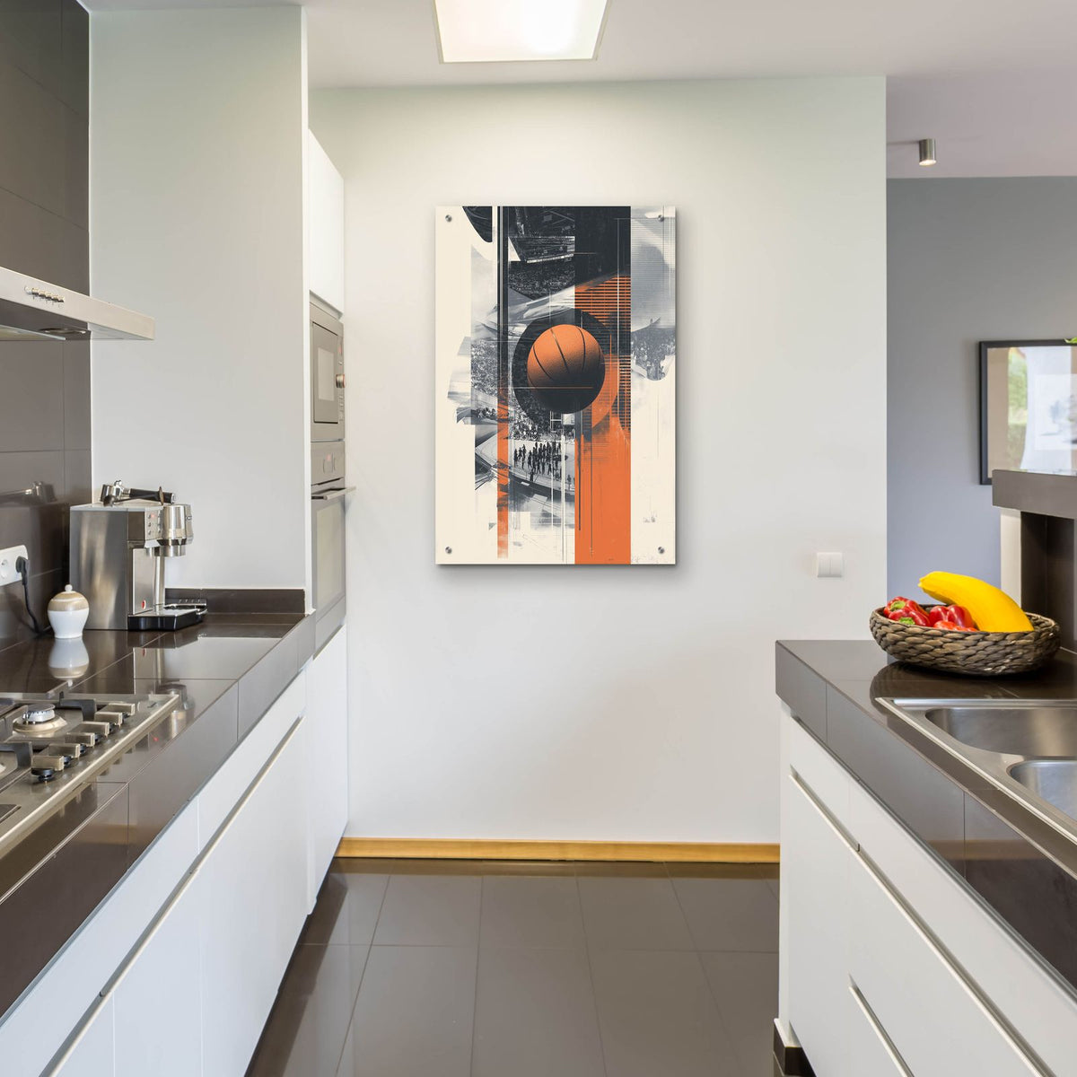 Basketball Composition by Ann Klee - 24x36 acrylic wall art in a room