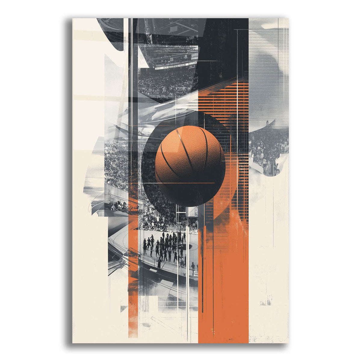 Basketball Composition by Ann Klee acrylic glass wall art