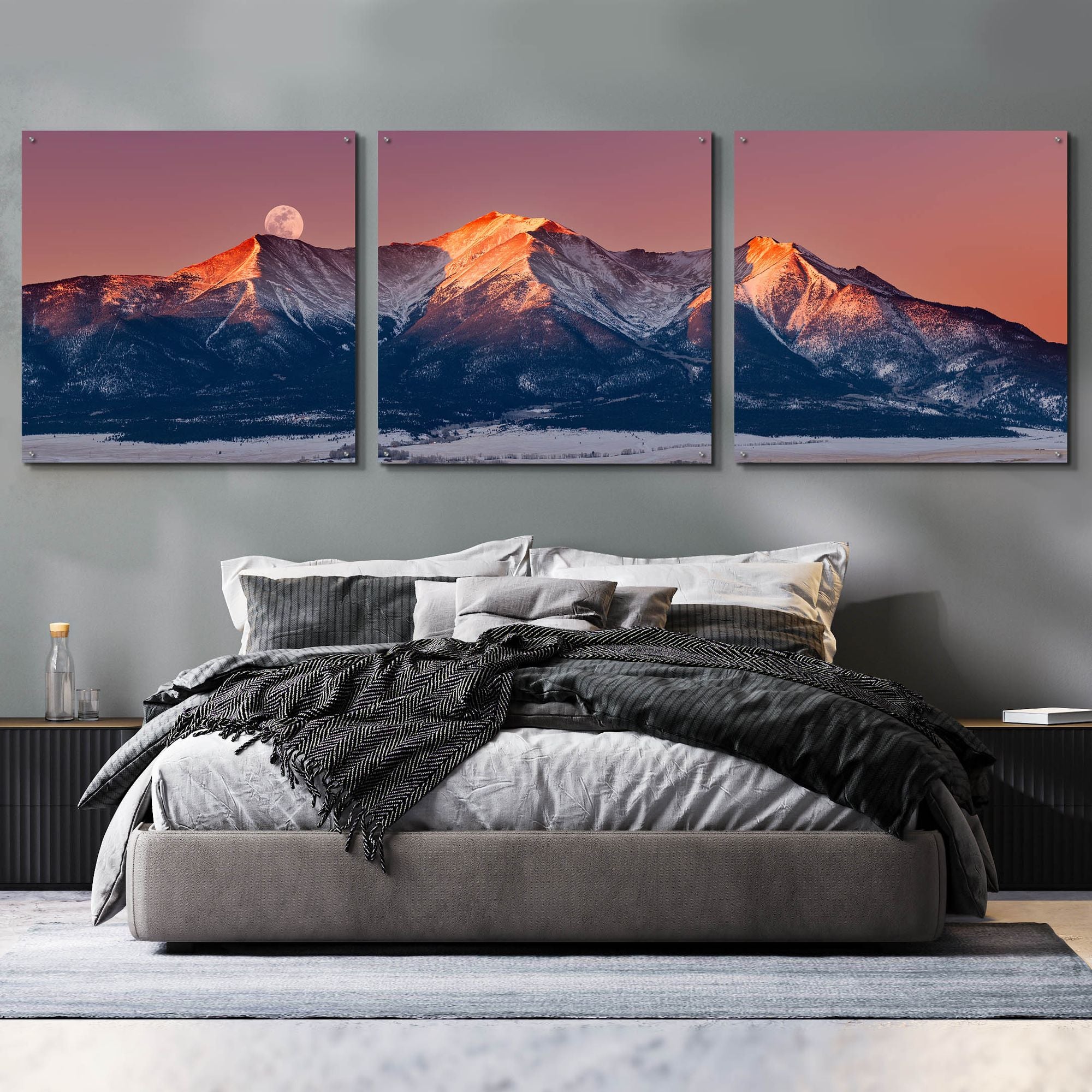 Epic Art 'Mount Princeton Moonset' by Darren White, Acrylic Glass