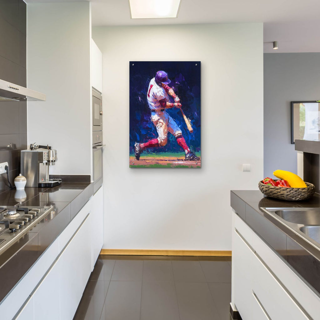Baseball Legend 1 by Ann Klee - 24x36 acrylic wall art in a room