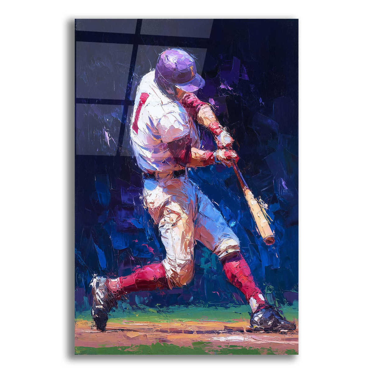 Baseball Legend 1 by Ann Klee acrylic glass wall art
