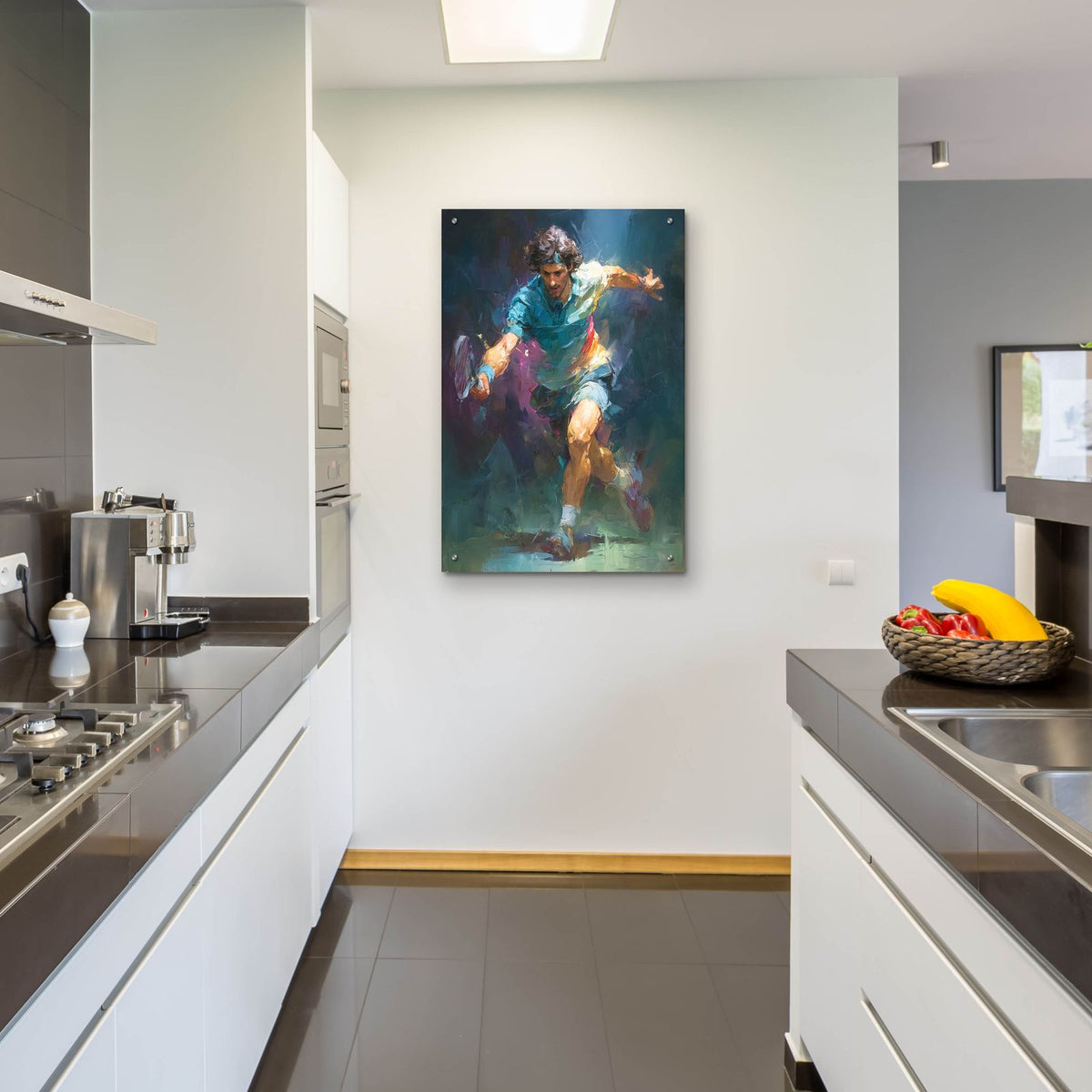 Tennis Legend 1 by Ann Klee - 24x36 acrylic wall art in a room