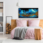 Waves Of Light Over Denver 2 by Ann Klee - 48x24 acrylic wall art in a room
