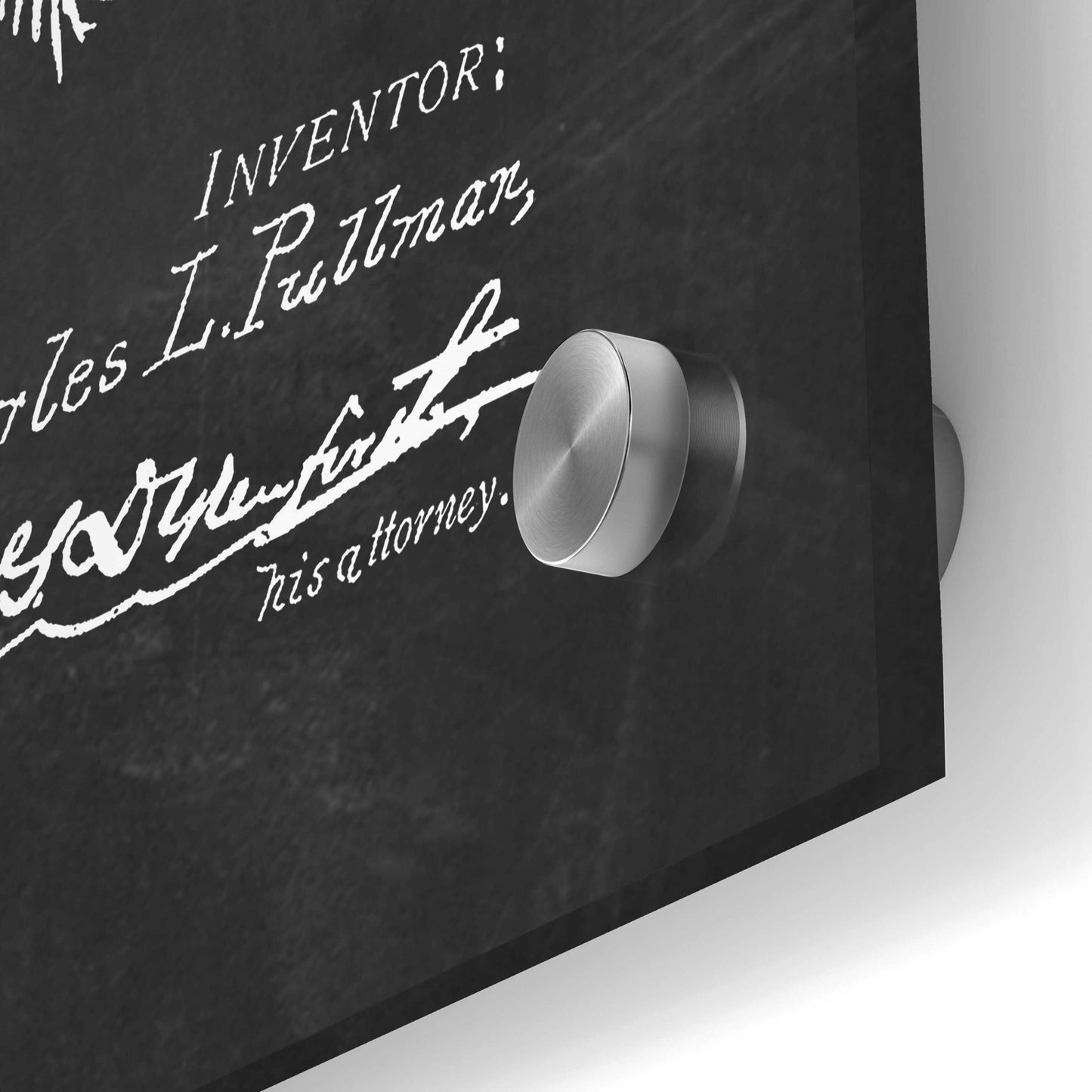 Epic Art 'Cigar Holder Blueprint Patent Chalkboard,' Acrylic Glass Wall Art,24x36
