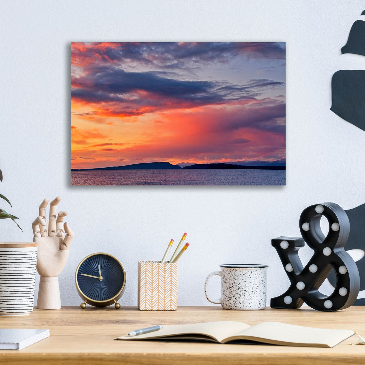 Sunrise At Goose Spit 60 by Chuck Burdick - 16x12 acrylic wall art in a room