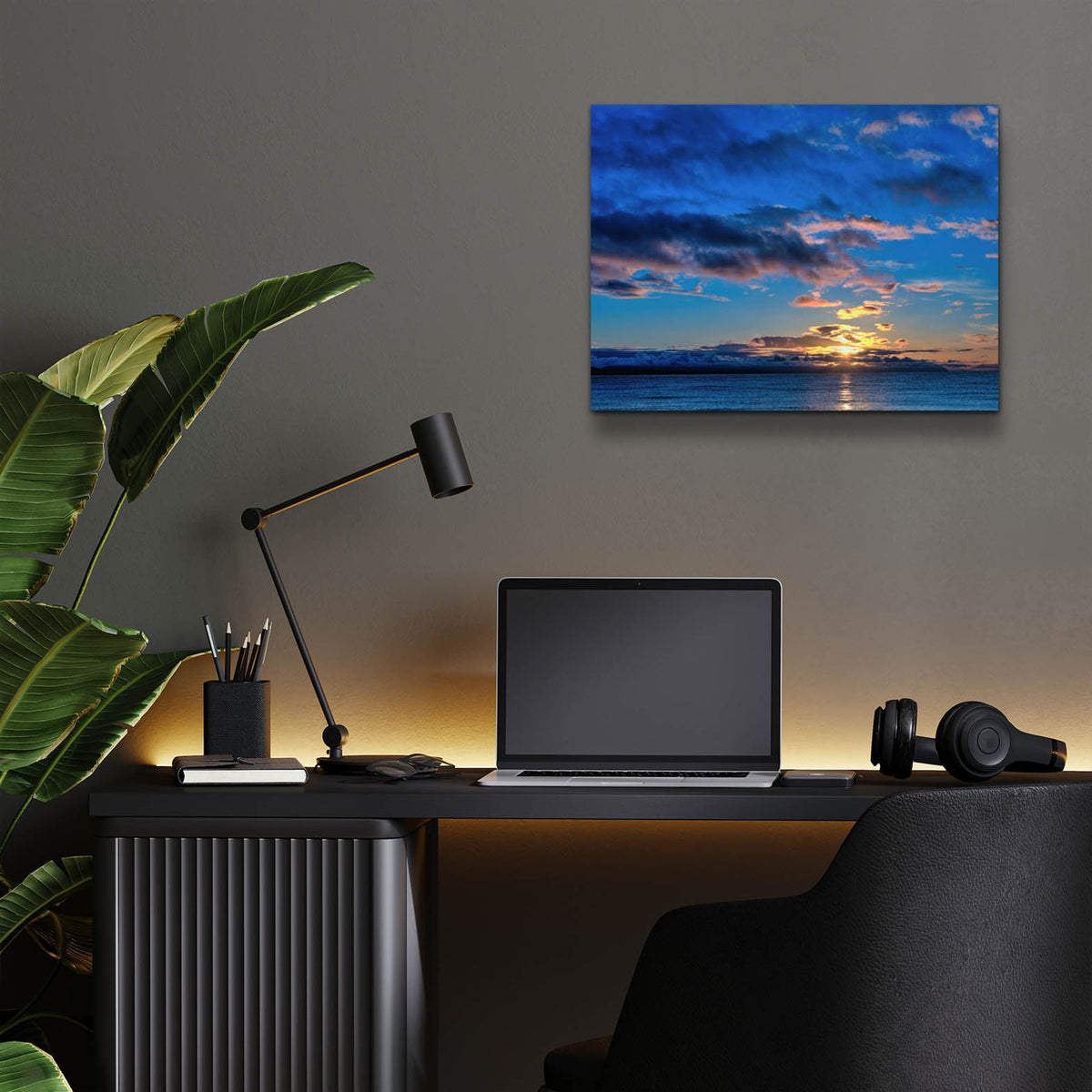 Epic Art 'Sunrise At Goose Spit 84'  by Chuck Burdick Acrylic Glass Wall Art,16x12