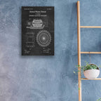 Epic Art 'Dynamo Blueprint Patent Chalkboard,' Acrylic Glass Wall Art,16x24