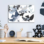 Collaged Birds 4 by Cartissi - 16x12 acrylic wall art in a room