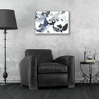 Collaged Birds 4 by Cartissi - 24x16 acrylic wall art in a room