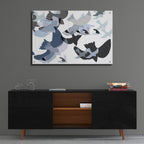 Collaged Birds 4 by Cartissi - 36x24 acrylic wall art in a room