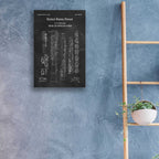 Epic Art 'Oboe Blueprint Patent Chalkboard,' Acrylic Glass Wall Art,16x24