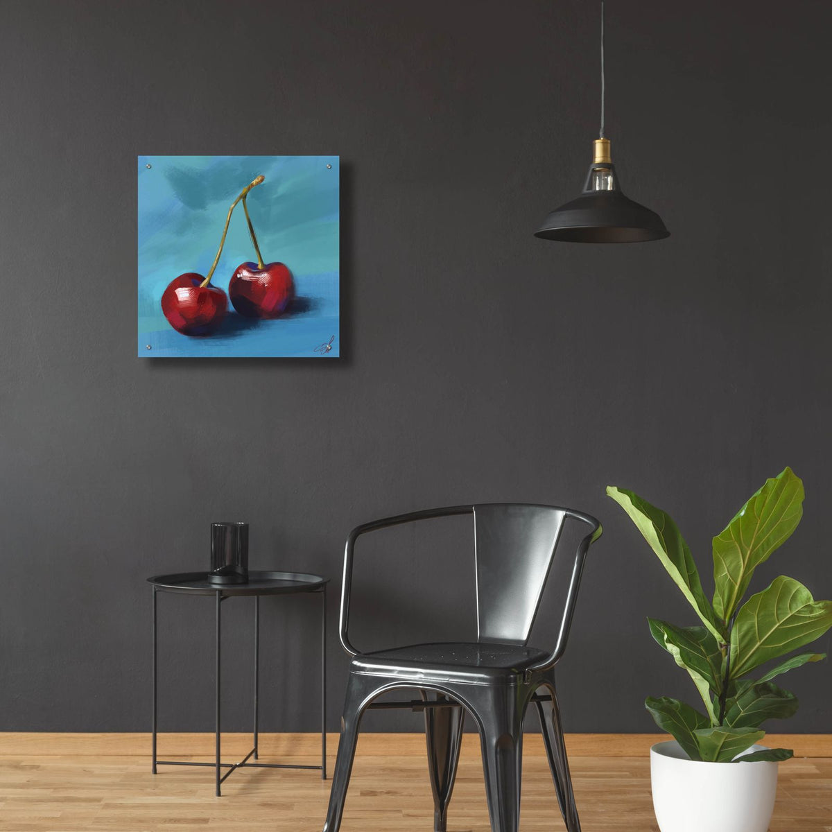 Cherries by Avery Multer - 24x24 acrylic wall art in a room