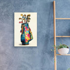Goldf Clubs Watercolor by Ann Klee - 16x24 acrylic wall art in a room
