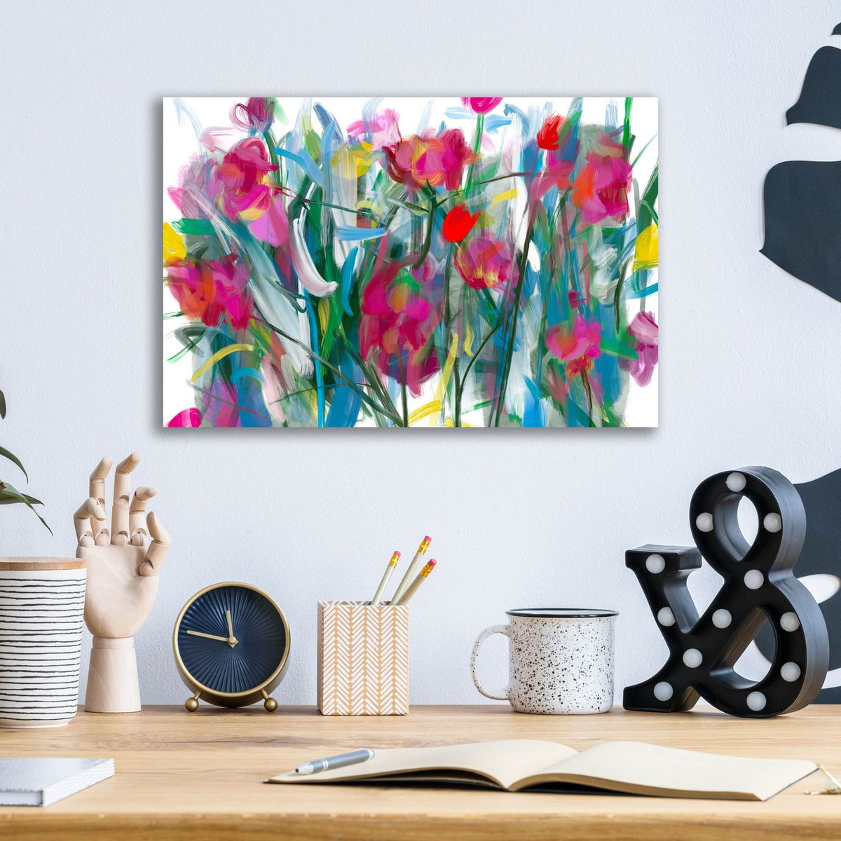 Blooming Roses by Cesare Bellassai - 16x12 acrylic wall art in a room