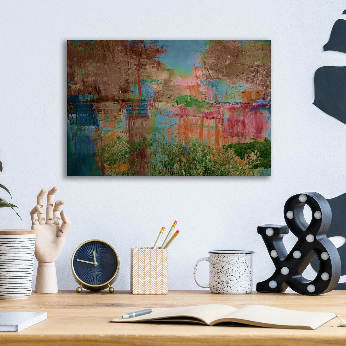 Dutch Landscape by Cesare Bellassai - 16x12 acrylic wall art in a room