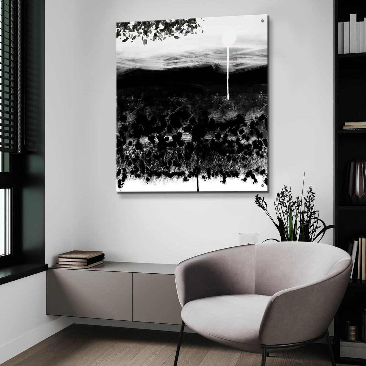 Lights & Shadows Of A Landscape by Cesare Bellassai - 36x36 acrylic wall art in a room