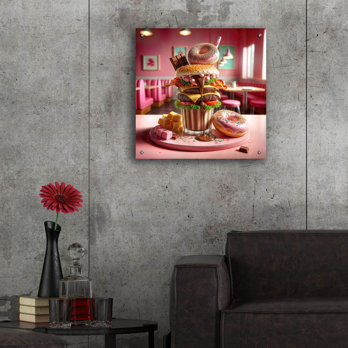 Best Desert 3 by Rey Klimt - 24x24 acrylic wall art in a room
