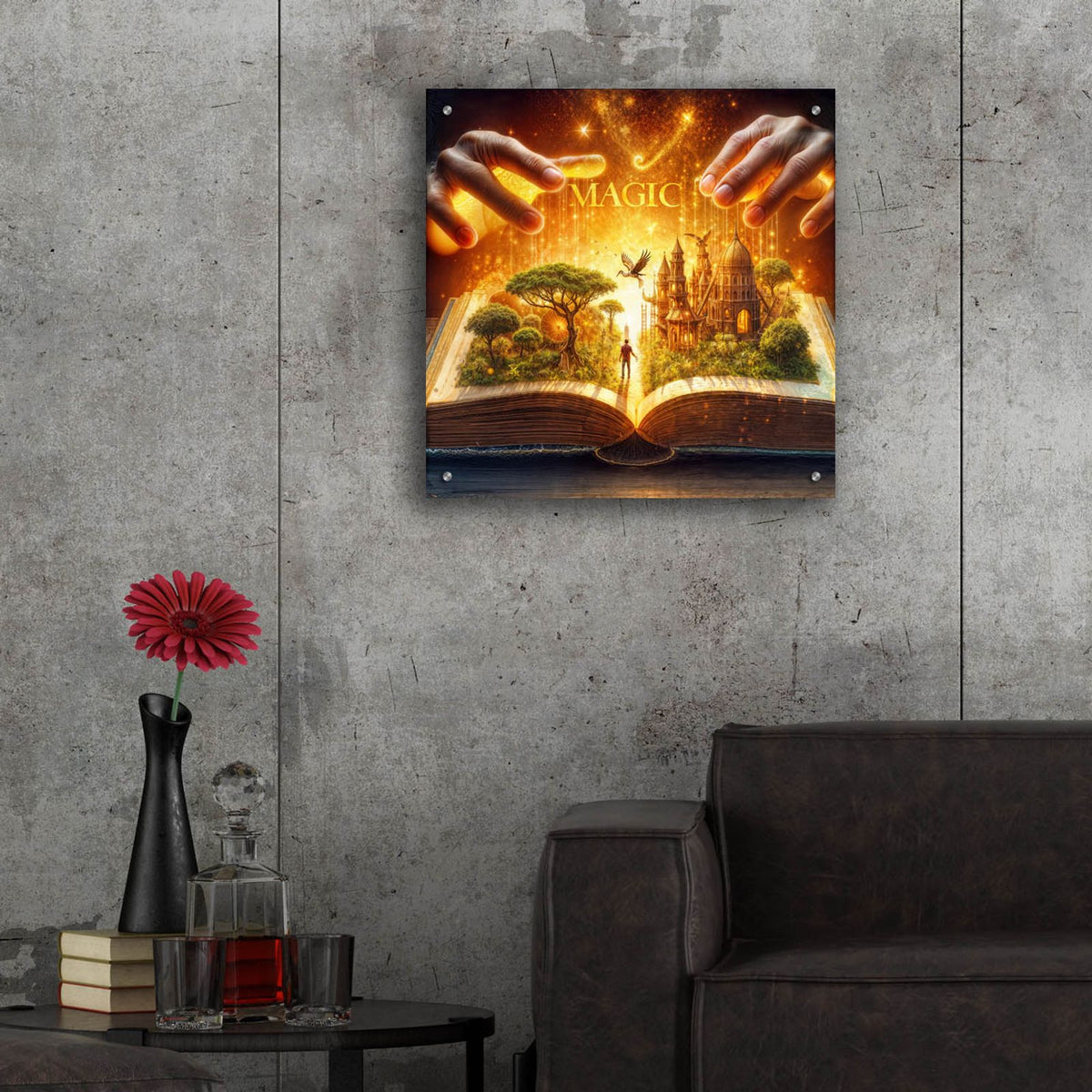 Book Of Magic by Rey Klimt - 24x24 acrylic wall art in a room
