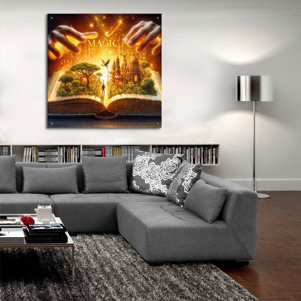 Book Of Magic by Rey Klimt - 36x36 acrylic wall art in a room