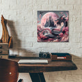 Castle And Dragon 2 by Rey Klimt - 12x12 acrylic wall art in a room