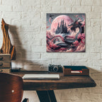 Castle And Dragon 2 by Rey Klimt - 12x12 acrylic wall art in a room