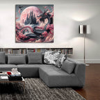 Castle And Dragon 2 by Rey Klimt - 36x36 acrylic wall art in a room