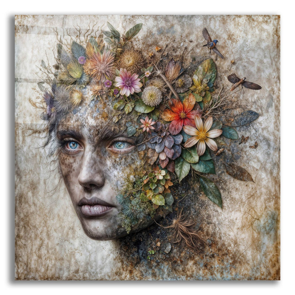 Earth Face 3 by Rey Klimt acrylic glass wall art