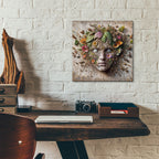 Earth Face 4 by Rey Klimt - 12x12 acrylic wall art in a room