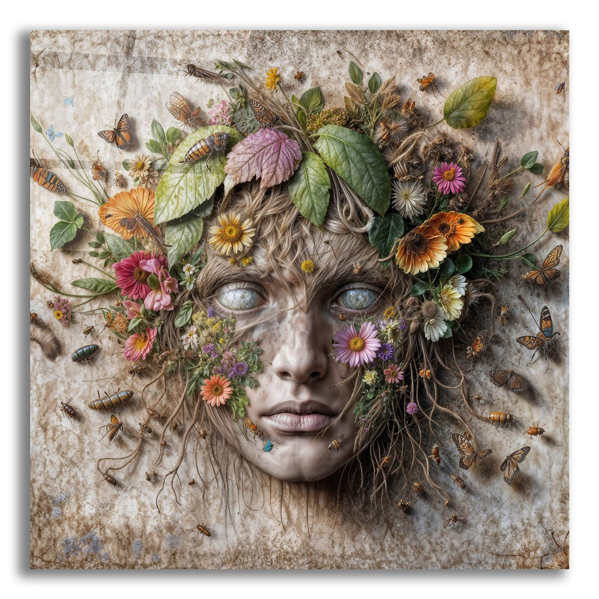 Earth Face 4 by Rey Klimt acrylic glass wall art