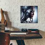 Electrifying Face 2 by Rey Klimt - 12x12 acrylic wall art in a room