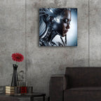 Electrifying Face 2 by Rey Klimt - 24x24 acrylic wall art in a room