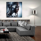 Electrifying Face 2 by Rey Klimt - 36x36 acrylic wall art in a room