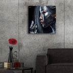 Electrifying Face 3 by Rey Klimt - 24x24 acrylic wall art in a room