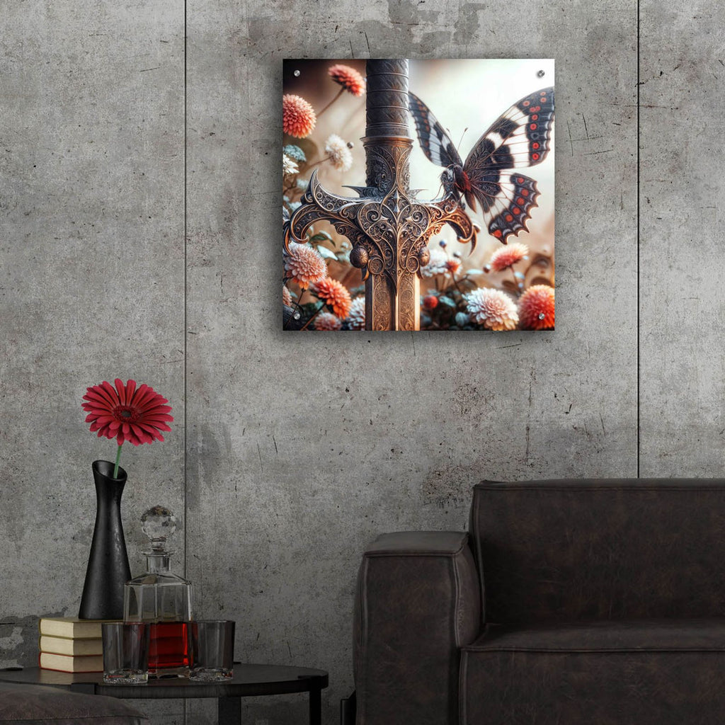 Enchanted Sword 1 by Rey Klimt - 24x24 acrylic wall art in a room