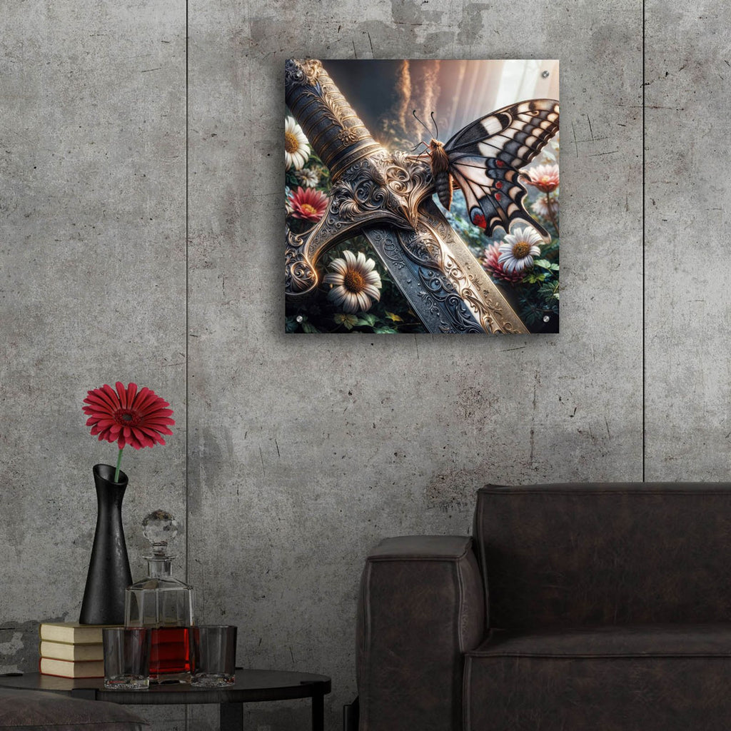 Enchanted Sword 2 by Rey Klimt - 24x24 acrylic wall art in a room