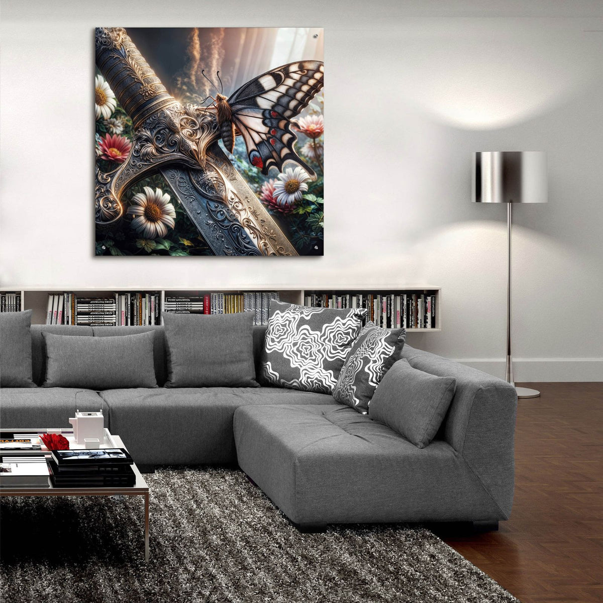 Enchanted Sword 2 by Rey Klimt - 36x36 acrylic wall art in a room