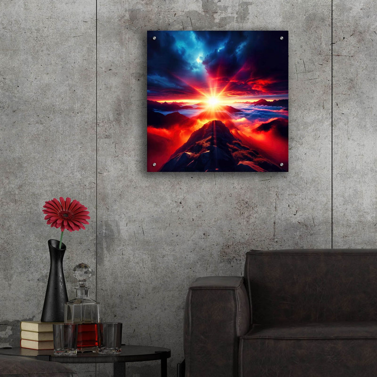 Epic Path To Sunrise by Rey Klimt - 24x24 acrylic wall art in a room