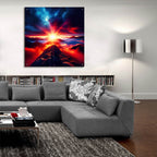 Epic Path To Sunrise by Rey Klimt - 36x36 acrylic wall art in a room